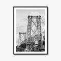 Williamsburg Bridge New York Black and White Fine Art Photo Print, Brooklyn NYC, Poster