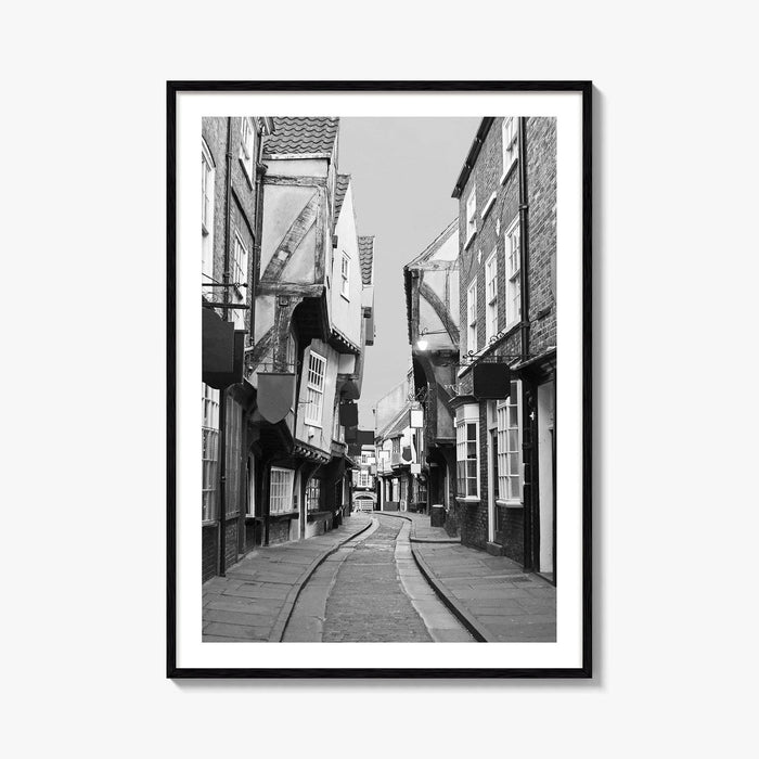 The Shambles York Black and White Fine Art Photo Print, England UK, Wall Poster