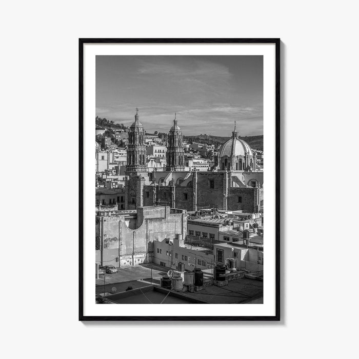 Zacatecas Black and White Fine Art Photo Print, Zacatecas City Mexico Wall Poster