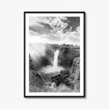 Victoria Falls Black and White Fine Art Photo Print, Zambezi River Zimbabwe Zambia Poster